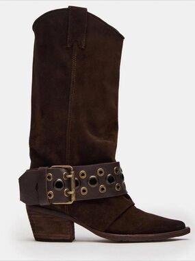 Steven Madden ashwood Brown Suede Boots NIB